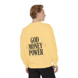 Sweatshirt — GOD MONEY POWER Bold Graphic Crewneck
