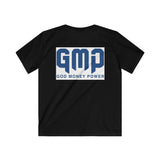 Kids Tee — GMP (God Money Power) Christian Faith Youth T‑Shirt, Inspirational Religious Graphic