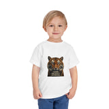 Toddler Tee — Tiger Face "God Money Power" Graphic
