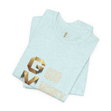 GVP 'God Money Power' Graphic Tee – Gold Lettering Christian Streetwear