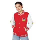 Letterman Jacket — GMP Good Money Power Colorful Splash Varsity Coat