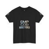 GMP GOD Money Power Tee — Metallic Logo Graphic T-Shirt