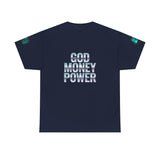God Money Power Tee — Retro Neon Graphic T-Shirt
