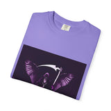 Angel Of Death- T-Shirt — Gothic Angel Wings Graphic Tee (Purple Reaper Design)