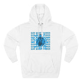 God Money Power Hoodie — Graphic Three-Panel Fleece Pullover