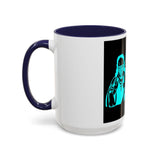 Coffee Mug — "God Money Power" Neon Nun Accent Ceramic Mug (11/15 oz)