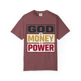 God Money Power Graphic T-Shirt — Bold Statement Tee