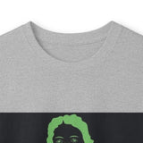 Long Sleeve Tee — Neon Green 'God Money Power' Graphic