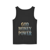 God Money Power Tank Top — Graphic Faith & Hustle Sleeveless Tee