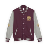 Tiger Crest Letterman Jacket — GMP "Good Money Power" Red & White Varsity