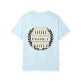 God Money Power T-Shirt — Bold Gold Laurel Graphic Tee