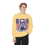 God Money Power Sweatshirt — Patriotic Bandana Graphic Crewneck