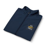 God Money Power-Men's Soft Shell Vest — Yellow Bee Splash Chest Logo, Lightweight Outdoor Layer