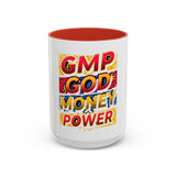 Coffee Mug — GMP: God Money Power Bold Typography Accent Mug