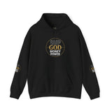 GMP GOD Money Power Hoodie — White Graphic Logo Streetwear Hoodie