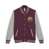 Letterman Jacket — "God Money Power" Graphic Varsity Jacket