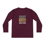 Youth Long Sleeve Tee — GMP GOD Money Power Graphic