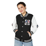 Letterman Jacket — Patriotic 'God Money Power' Graphic Varsity Jacket