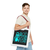 Tote Bag — Retro Neon "God Money Power" Graphic Tote