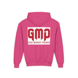 Youth Hoodie - GMP (God Money Power) Bold Red Graphic