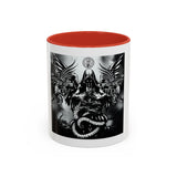 Angel Of Death- Gothic Grim Reaper & Serpent Accent Coffee Mug — Dark Fantasy Skull Art