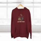 God Money Power Hoodie — Motivational Faith & Wealth Graphic Hoodie