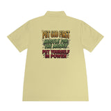 Faith & Hustle Polo — "Put God First, Hustle for the Money, Put Yourself in Power" Sport Shirt