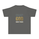 Youth Tee — "GMP GOD" Inspirational Christian Graphic Shirt