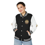 Tiger Crest Letterman Jacket — GMP "Good Money Power" Red & White Varsity
