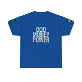 God Money Power Tee — Retro Neon Graphic T-Shirt