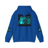 God, Money & Power Hoodie — Neon Retro Graphic Pullover