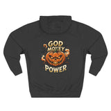 Pumpkin Power Hoodie — 'God Money Power' Halloween Graphic Hoodie