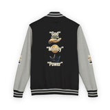 Letterman Jacket — 'War Money Power' Crown Graphic Varsity Jacket