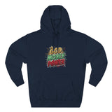 God Money Power Hoodie — Graphic Fleece Pullover with Crown Logo