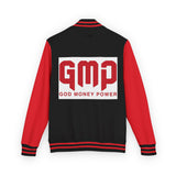 Letterman Jacket — GMP "God Money Power" Red & White Varsity