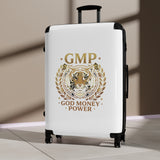 GMP God Money Power Tiger Carry-On Suitcase — Motivational Travel Luggage