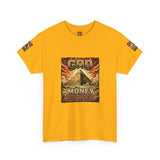 Graphic Tee — "God Money Power" Pyramid Vintage Religion Streetwear