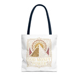 Tote Bag — 'God Money & Power' Pyramid Graphic Tote