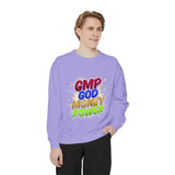 GMP God Money Power Colorblock Sweatshirt — Inspirational Faith & Hustle Crewneck