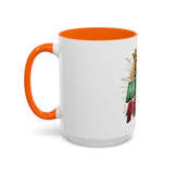 God Money Power Accent Coffee Mug — Bold Motivational Religious Coffee Cup (11/15oz)