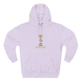God Money Power Hoodie — Crown & Coin Vertical Graphic Fleece Hoodie