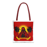 Sunrise Rasta Tote Bag – "God Money Power" Graphic Beach Shopper