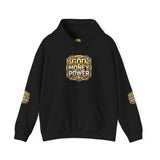Hoodie — "God Money Power" Gold Emblem Pullover
