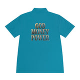 God Money Power Polo — Men's Religious Statement Sport Shirt