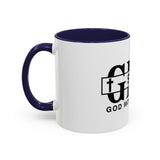 GMP "God Money Power" Accent Coffee Mug — Bold Black Scripture-Inspired Design (11/15oz)