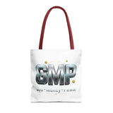 GMP Metallic Logo Tote Bag — God Money Power Graphic Tote