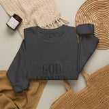 Crewneck Sweatshirt — "GOD MONEY POWER" Bold Typography Pullover