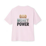 God Money Power Tee — Graphic Oversized Boxy Shirt