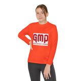 God Money Power (GMP) Youth Long Sleeve Tee — Red Logo Athletic Shirt