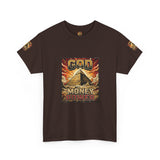 Graphic Tee — "God Money Power" Pyramid Vintage Religion Streetwear